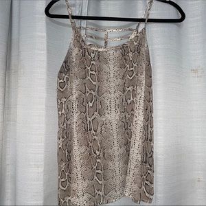 Snakeskin spaghetti strap blouse